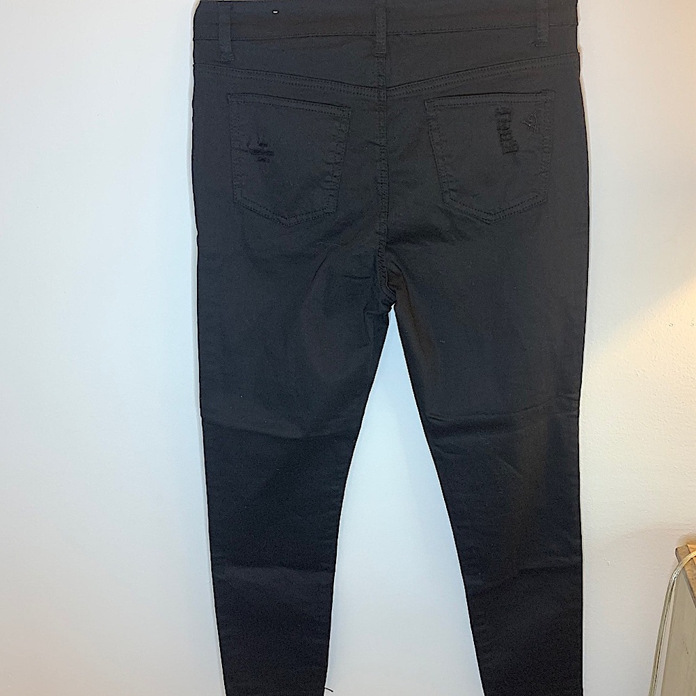 Black Distressed V.I.P Jeans - Picture 2 of 4